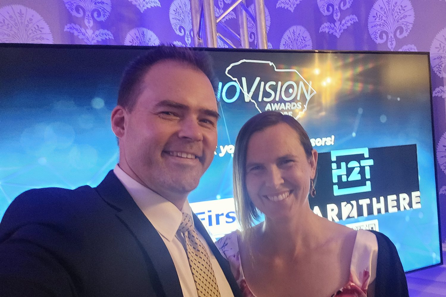 Cody Reynolds with his wife, Kabe, at the InnoVision Awards